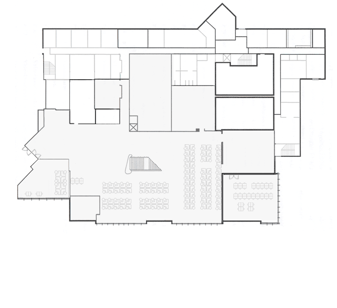 Floorplan of the library. Displays the location of the shelf on a map.